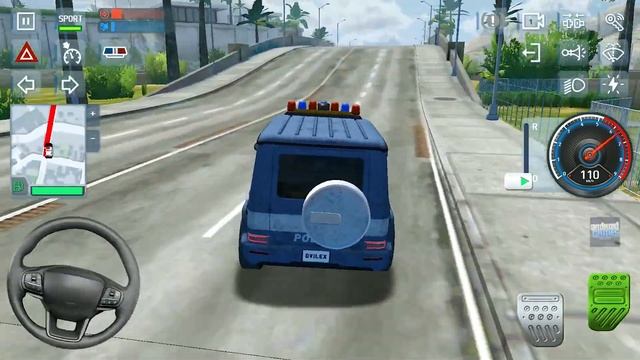 Police G Wagon Brabus Driving Simulator #11 - Patrolling In City - Android Gameplay смотреть онлайн