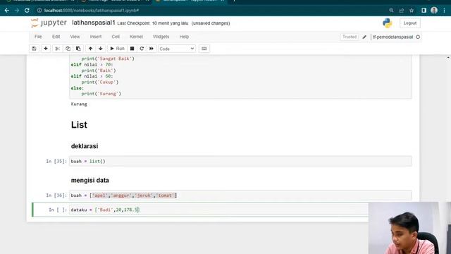Pemodelan Spasial - 10. Basic Python, List, and Dictionary смотреть онлайн