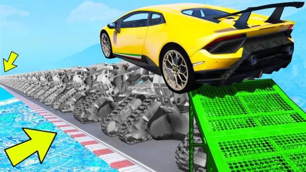 МОЖНО ЛИ ПЕРЕПРЫГНУТЬ 100+ РОБОТОВ В ГТА 5? ЭКСПЕРИМЕНТЫ GTA 5 ONLINE!