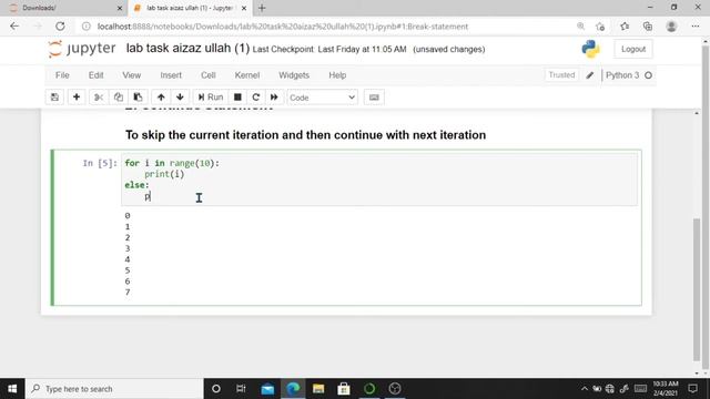 Break and Continue statement in python HINDI. Full concept with examples. explanation with CodeBenc смотреть онлайн