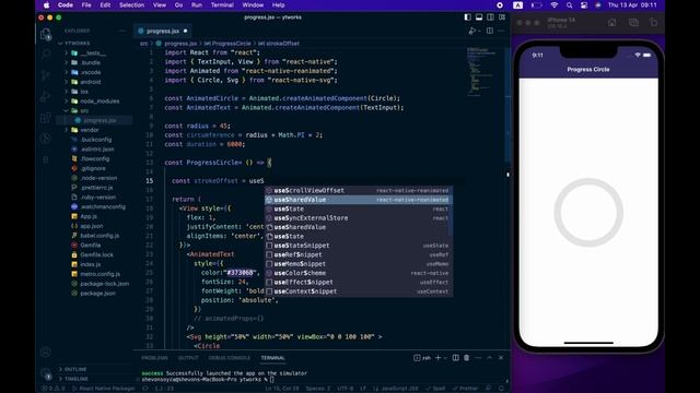 Circular Progress Bar Animation in React Native | Speed Code Tutorial #reactnative #code смотреть онлайн