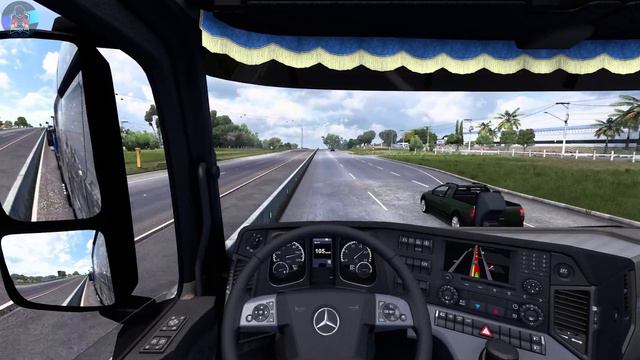 Mercedes ACTROS / 4153 | Euro Truck Simulator 2 | Versão 1.45 ((GAMEPLAY)) смотреть онлайн