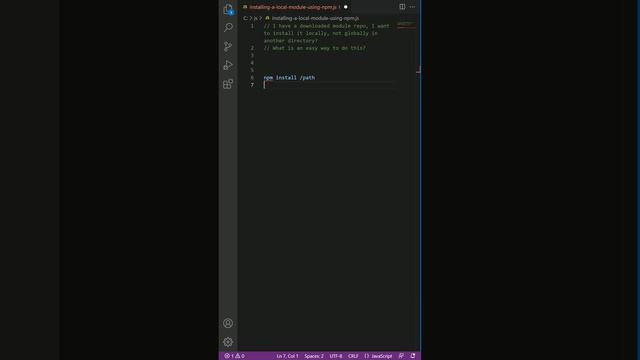 javascript - Installing a local module using npm? смотреть онлайн