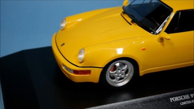 MINICHAMPS 1/18 Porsche 911 turbo Type964　ポルシェ 911 ターボ (964) 1990イエロー開封レビュー смотреть онлайн