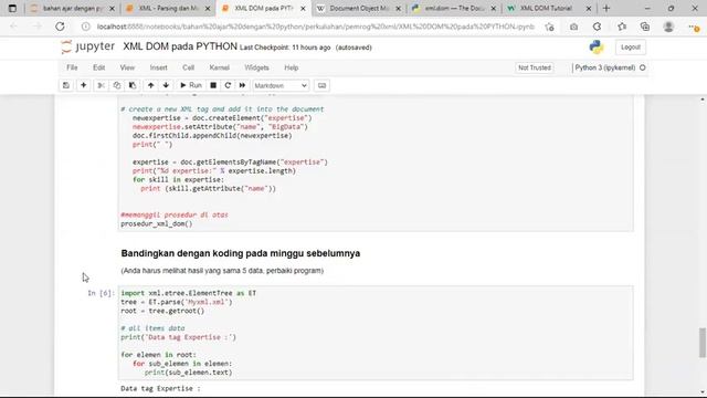Pemrograman XML : Percobaan DOM dengan Python dan Jupyter смотреть онлайн