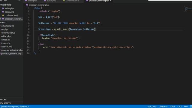 Conexión a Base de Datos con php y MySQL-Eliminar datos смотреть онлайн