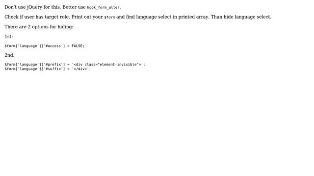 Drupal: How to hide language selector dropdown on node add page for a role? (4 Solutions!!) смотреть онлайн