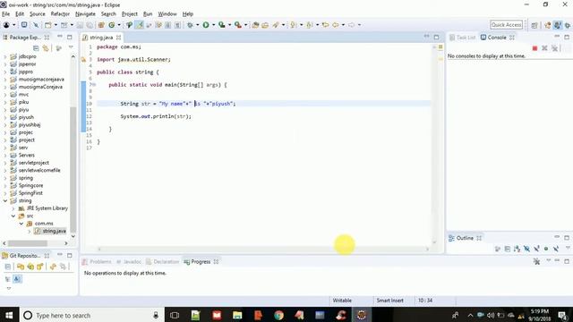 concatenate String In Java смотреть онлайн
