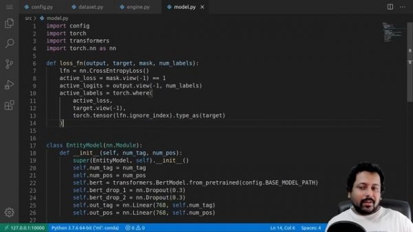 Building an entity extraction model using BERT