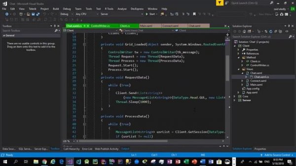 Chat using ( Socket  - port - IP Address )
