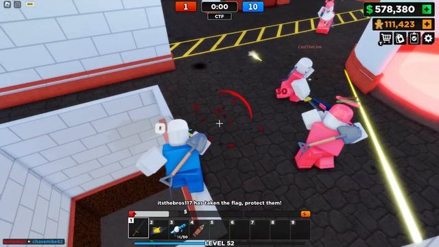 USING THE SNOWGLOBE GUN ON ROBLOX FLAG WARS смотреть онлайн