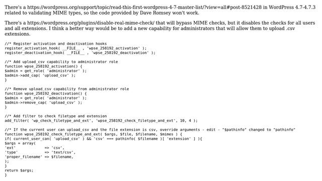 Wordpress: Allow CSV files to be uploaded (3 Solutions!!) смотреть онлайн
