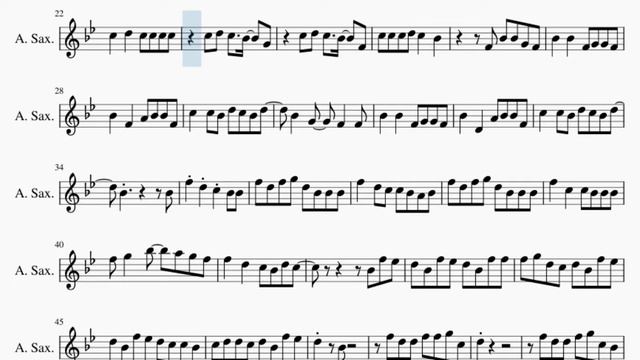 Alto Sax Sheet Music: How to play Long Drives by BoyWithUke смотреть онлайн