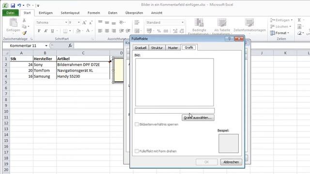 Excel 2010 - Bilder in Kommentarfelder einfügen смотреть онлайн