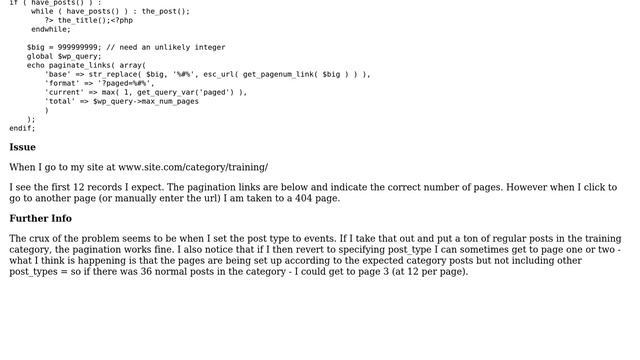 Wordpress: Paginating custom posts in categories yields a 404 error смотреть онлайн