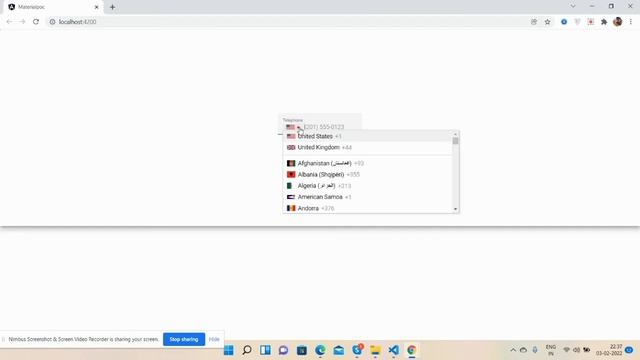 Angular Material Input with Country Flags and Country Code смотреть онлайн
