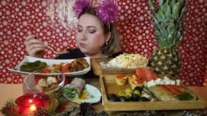 Новогодний Стол 2021 Мукбанг АСМР | Russian New Year Dishes ASMR MUKBANG |eating show | 먹방