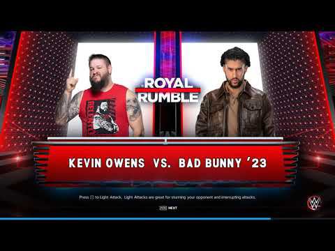 WWE2K23 Kevin Owens vs Bad Bunny смотреть онлайн