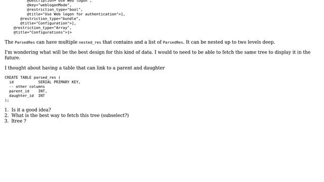 Databases: Which postgres design for a nested resource that can link to the same type of resource смотреть онлайн