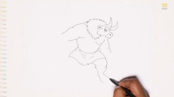 Minotaur drawing video | Creatures drawing videos | | How to draw Minotaur step by step