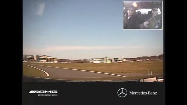 Driving the CLS63 AMG at Mercedes-Benz World Race track смотреть онлайн