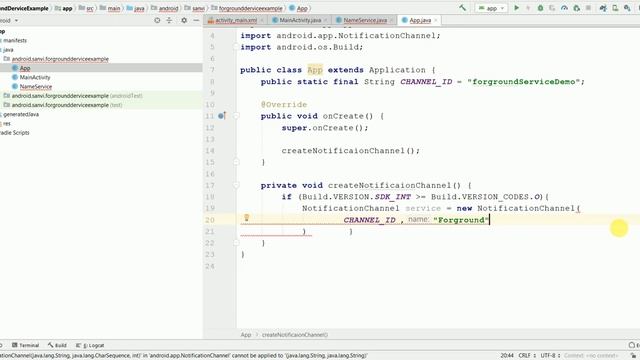 Service Foreground Example in Android Studio in Hindi смотреть онлайн