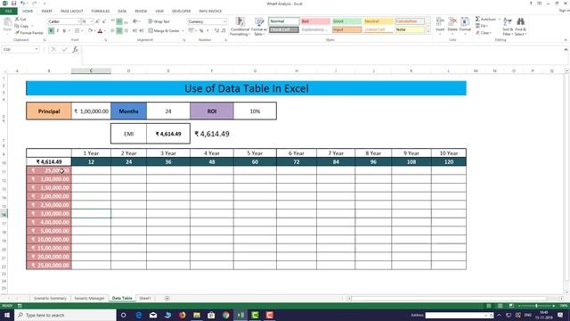 Data Table in Excel | What-if Analysis-Data Table, Data table in hindi смотреть онлайн