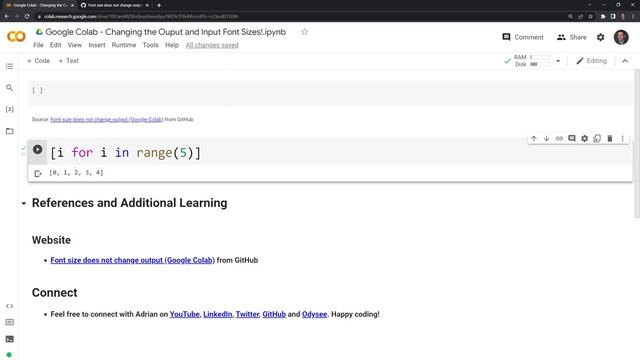 Google Colab - Changing Output/Input Font Sizes! смотреть онлайн