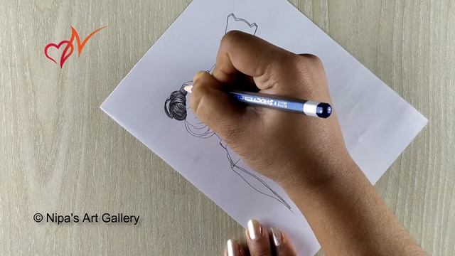 Girl capturing photo with dslr camera | Step by step pencil sketch drawing tutorial смотреть онлайн