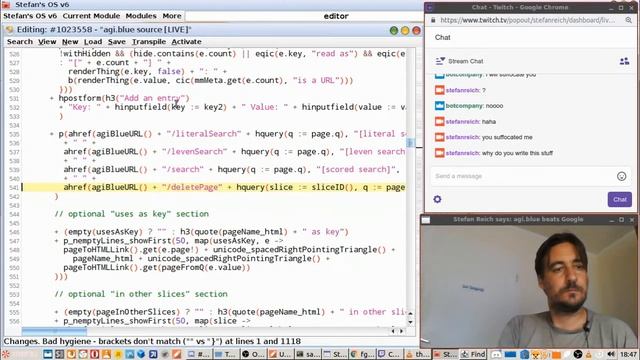 Stefan Reich's Live-Coding of agi.blue, 2019/08/10 [for nerds I guess] смотреть онлайн