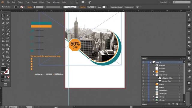 Creative Business Flyer Design in Adobe Illustrator смотреть онлайн