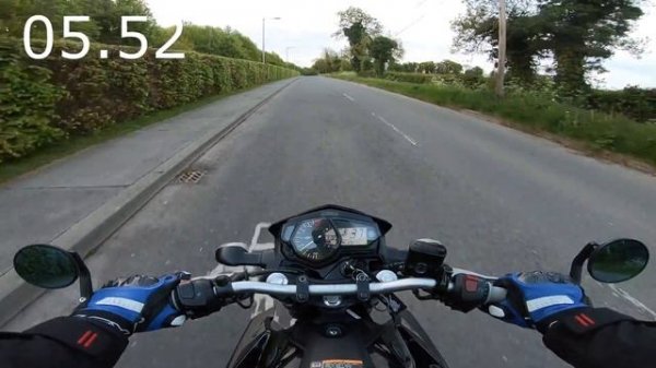 Yamaha MT-03 Acceleration + Top speed.