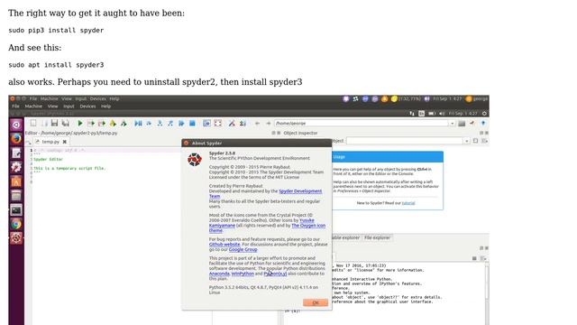 Ubuntu: How to use Python 3 in Spyder 3? смотреть онлайн