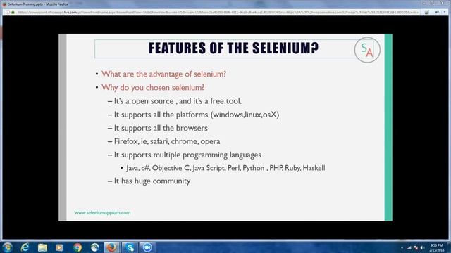 What are the feature of selenium смотреть онлайн