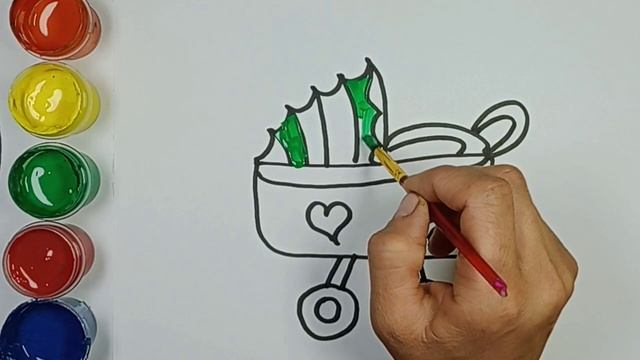 Drawing Baby Stroller for children_Рисование для детей смотреть онлайн