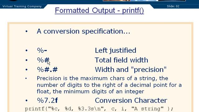 Formatted Output Printf PT1 _8.3 смотреть онлайн