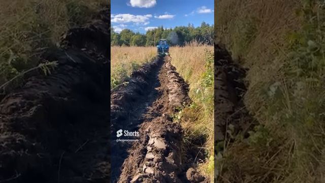 Плуг лесной ПКЛ-70П в работе на тракторе МТЗ-82 - производитель ООО НПО Леспромресурс (г.Киров) смотреть онлайн