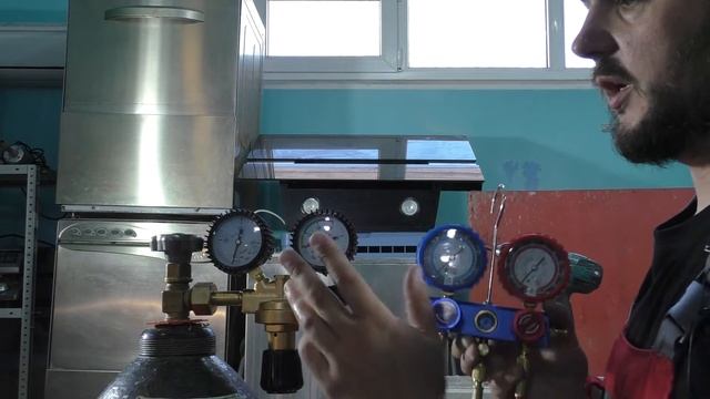 Опрессовка наружного блока кондиционера Азотом. Ремонт кондиционера пионер часть №2