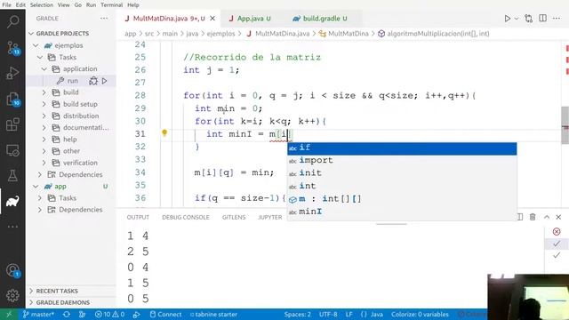 FADA 12 2 Implementación multplicación matrices prog dinamica смотреть онлайн