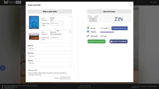 Update settings - Decozin - Decor or paintings customizer - Angular & NestJS (NodeJS) application смотреть онлайн