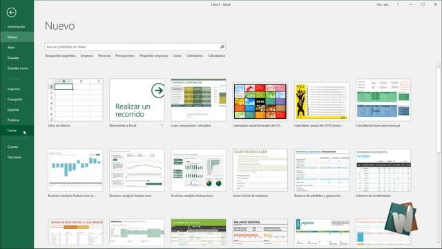 Excel 2016, Nuevo archivo, Curso Fundamentos, cap 2.1 смотреть онлайн