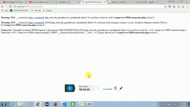 How to create connection in php using PDO смотреть онлайн