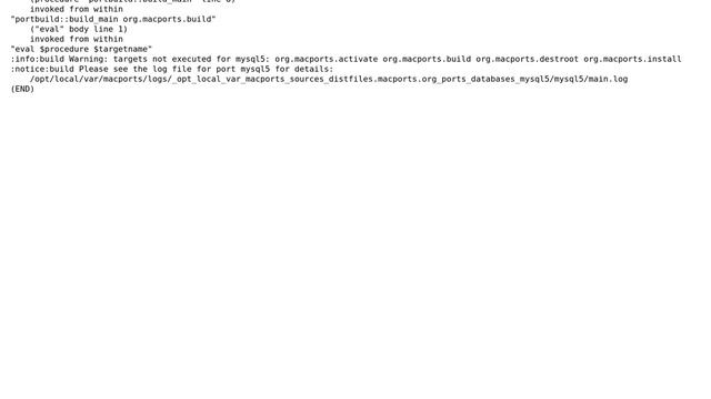 Apple: Mac Ports fails to install mysql5 смотреть онлайн