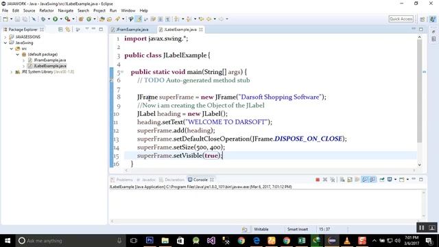JAVA SWING GUI TUTORIAL 2 JLABEL YOUTUBE смотреть онлайн