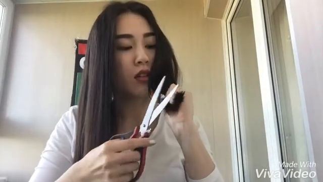 как подстричь кончики волос дома (первый раз) смотреть онлайн