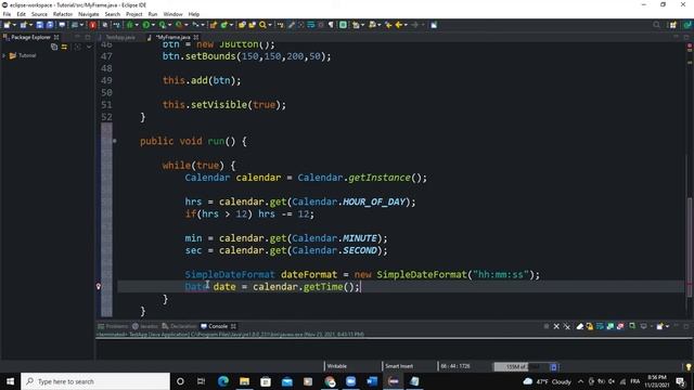 Java GUI Tutorial #70 - Digital Watch In Java GUI Swing смотреть онлайн
