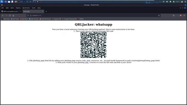 Ne flashez jamais votre QRCode sur demande d'un tiers! Démonstration de QRLJacker sous kali linux. смотреть онлайн