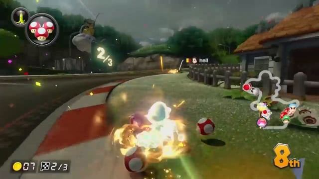 Mario Kart 8 Deluxe Lightning Bolt Dodge & Use Montage смотреть онлайн