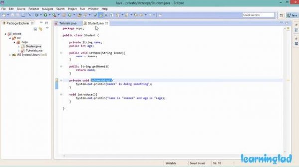 Java Private Access Specifiers | Object Oriented Programming Video Tutorials