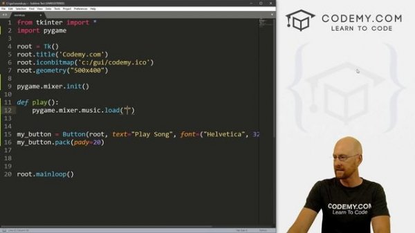 Sounds and Music in Tkinter - Python Tkinter GUI Tutorial #86